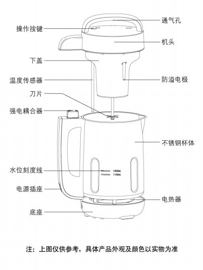九阳DJ13B-A12D易清洗豆浆机使用说明书