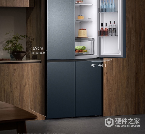 米家冰箱十字对开门606L墨青岩产品介绍