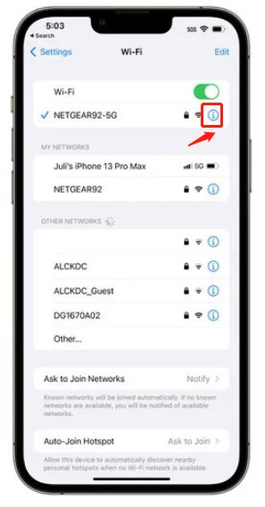 ios16怎么分享wifi网络密码