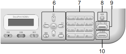 富士施乐m268z扫描按钮在哪里