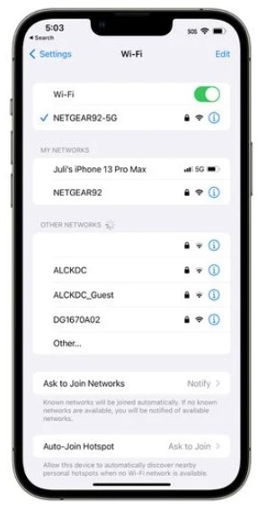 ios16怎么分享wifi网络密码