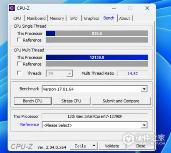 英特尔酷睿 i7-13790F跑分