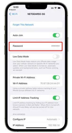 ios16怎么分享wifi网络密码