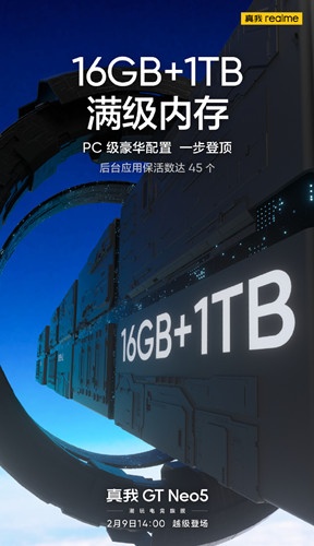 真我GT Neo5 240W版最大内存是多少