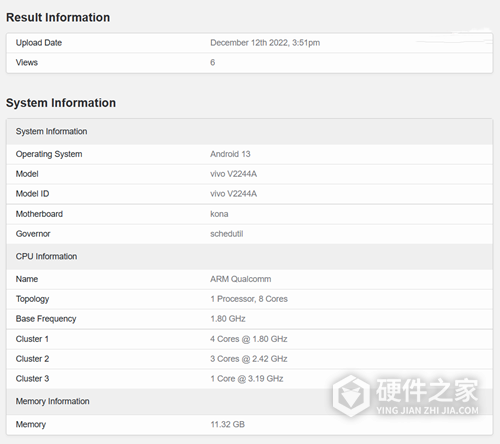 vivo S16 标准版跑分曝光