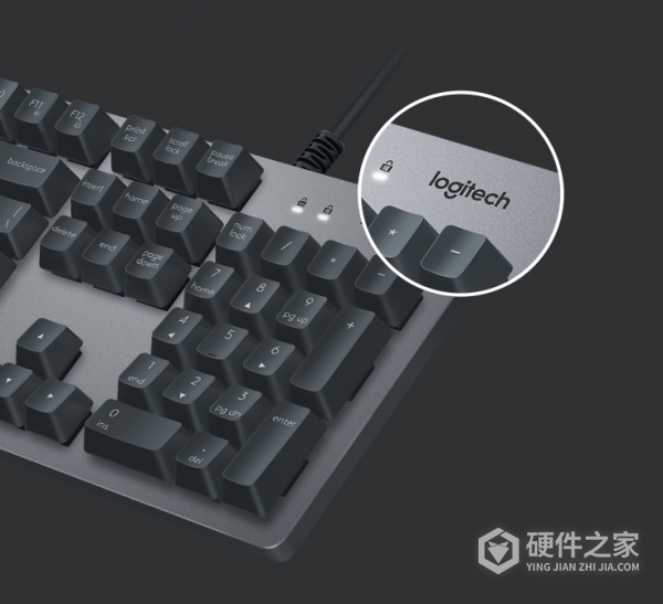 罗技k840有小键盘灯吗