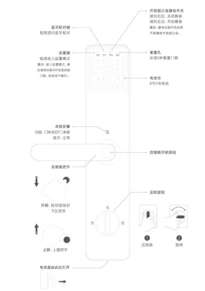 米家智能门锁安装手册
