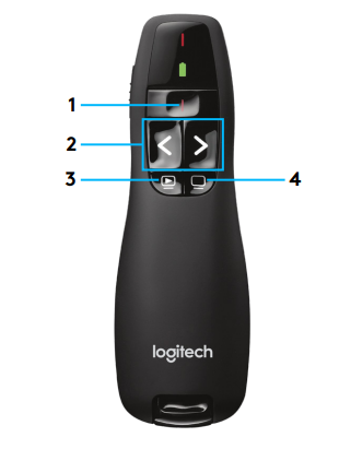 罗技r400激光笔怎么播放