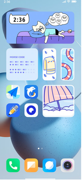 MIUI13如何隐藏小部件名称