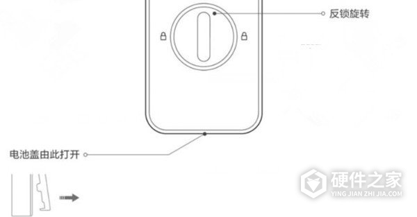 小米智能门锁e电池盖怎么打开