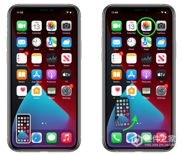 iOS 15拖放屏幕截图到应用方法
