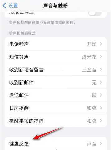 ios16键盘反馈触感关闭方法