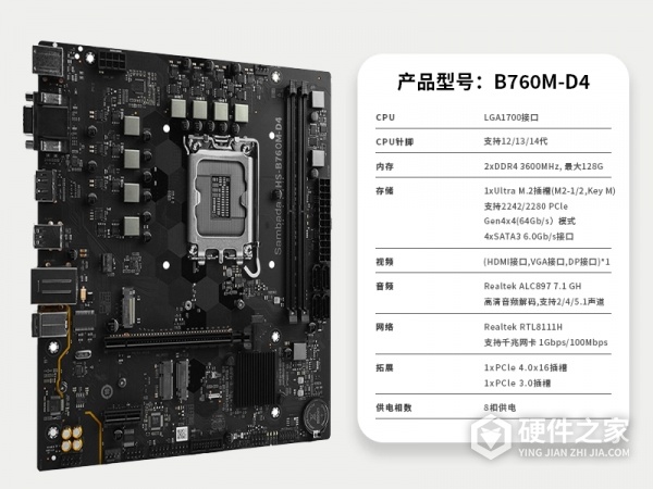 惠科Sambada HS-B760M-D4主板参数