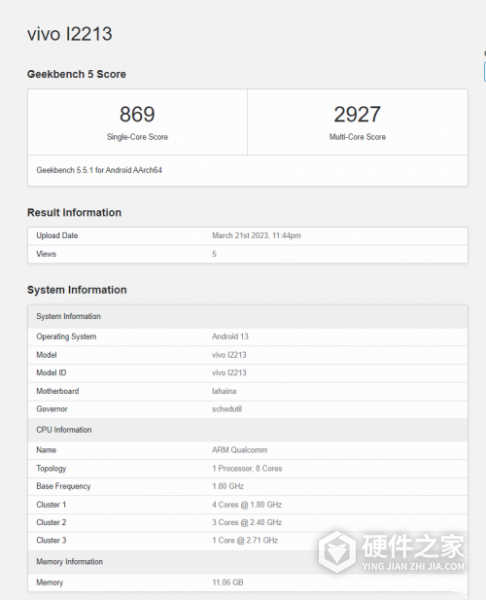 iQOO Z7 Pro 全球版跑分成绩