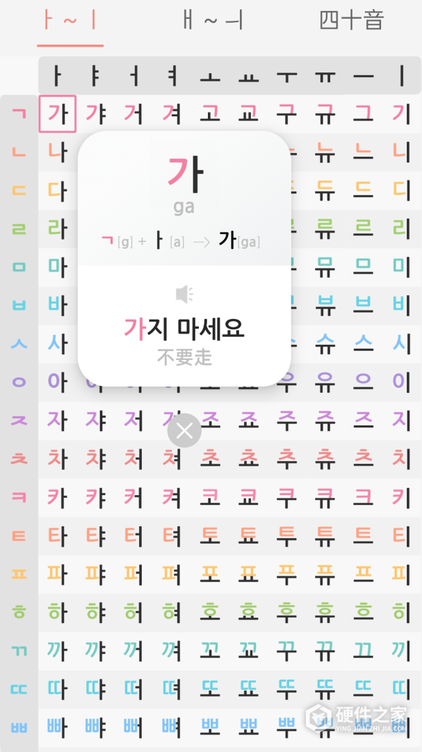 韩语字母发音表