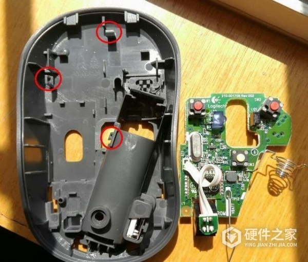 罗技m220鼠标拆解教程