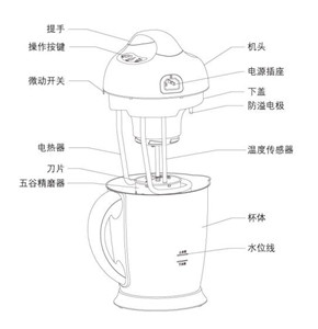 九阳豆浆机结构图图片