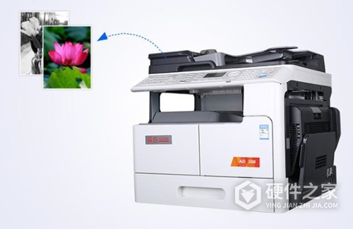 震旦ad248怎么扫描调彩色