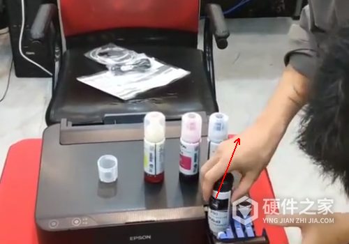 爱普生l310怎么充墨