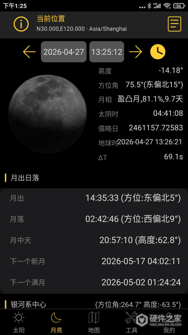 日出日落月相