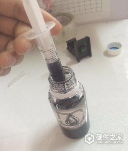 惠普2336墨盒加墨教程