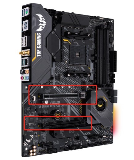 华硕x570pro固态插哪里