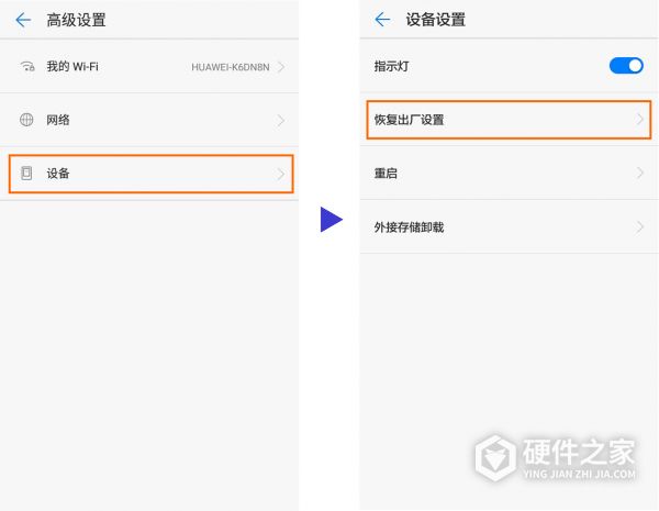 华为tc7001路由器恢复出厂设置