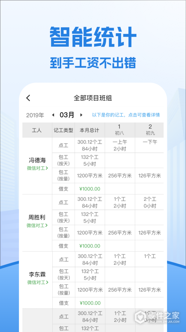 考勤表