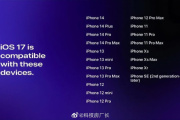IOS17适配机型名单