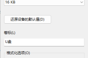 华硕电脑在Win11怎么把U盘格式化为FAT32?